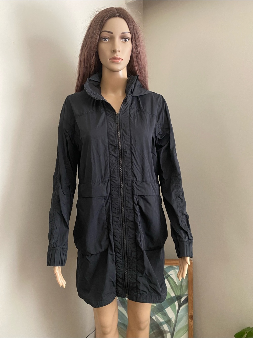 Black Lightweight Hooded Women's Jacket